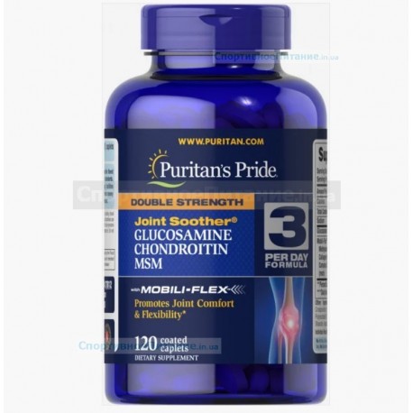 Double Strength Glucosamine, Chondroitin & MSM Joint Soother 120 таб