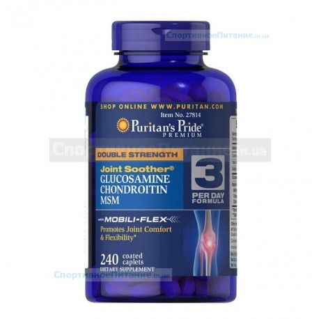 Double Strength Glucosamine, Chondroitin & MSM Joint Soother 240 таб