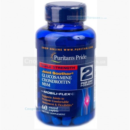 Triple Strength Glucosamine, Chondroitin & MSM Joint Soother 60 таб