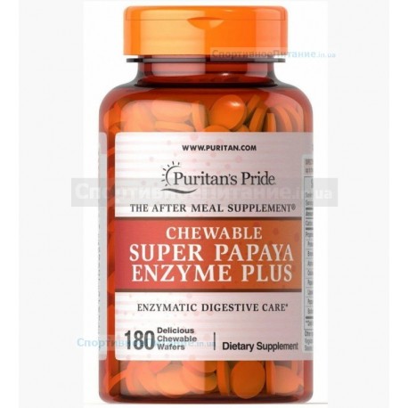 Chewable Super Papaya Enzyme Plus 180 жев.таб