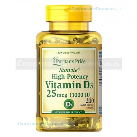 Vitamin D3 25mcg 1000IU 200 капс