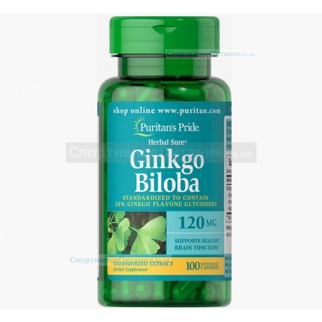 Ginkgo Biloba Standardized Extract 120mg 100 капс