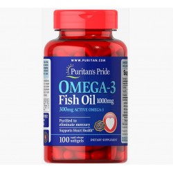 Omega-3 Fish Oil 1000 mg (300 mg Active Omega-3) 100 капс
