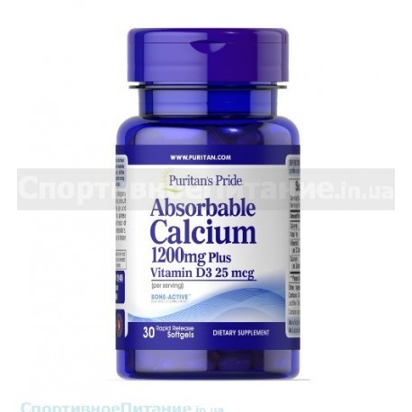 Absorbable Calcium 1200 mg Plus Vitamin D3 25 mcg 30 капс