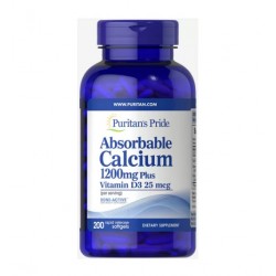 Absorbable Calcium 1200 mg Plus Vitamin D3 25 mcg 200 капс