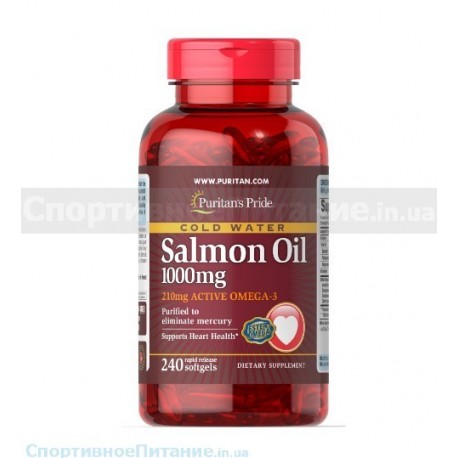 Omega-3 Salmon Oil 1000 mg (210 mg Active Omega-3) 240 капс