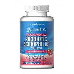 Probiotic Acidophilus Chewables Strawberry 100 таб