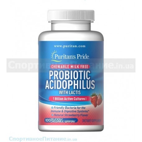 Probiotic Acidophilus Chewables Strawberry 100 таб