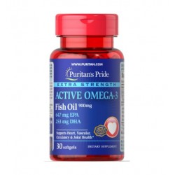Extra Strength Active Omega-3 Fish Oil 30 капс