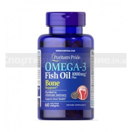 Omega-3 Fish Oil 1000 mg Plus Bone Support 60 капс