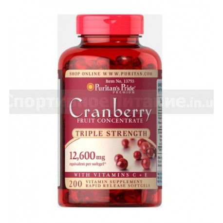 Triple Strength Cranberry Fruit Concentrate 12,600 mg 200 капс