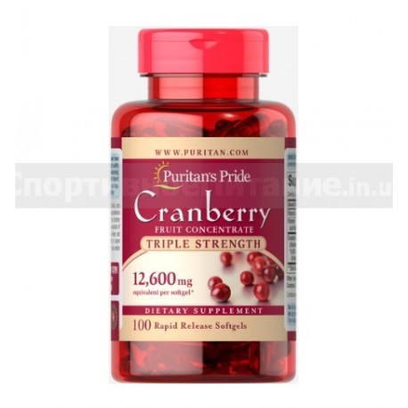 Triple Strength Cranberry Fruit Concentrate 12,600 mg 100 капс