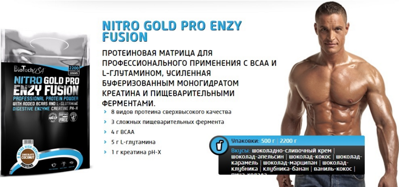 Nitro Gold Pro Enzy Fusion 500 грамм