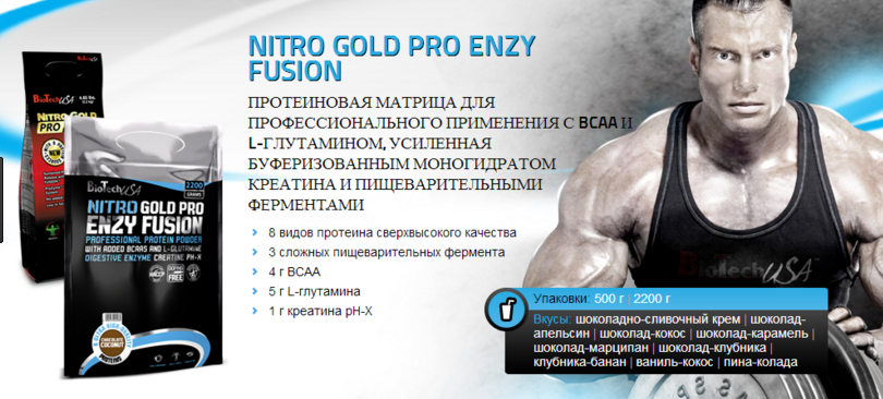 Nitro Gold Pro Enzy Fusion 2200 грамм